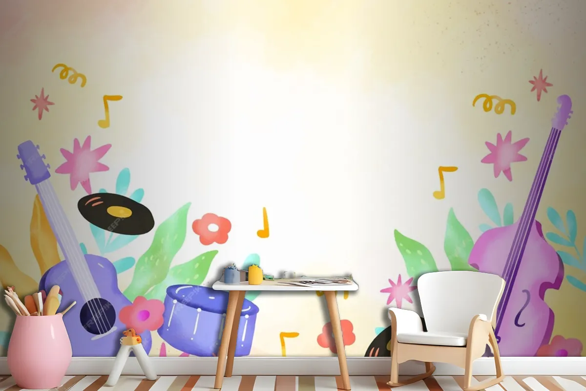 Hintergrund Für Die Feier Des Weltmusiktags Fototapete