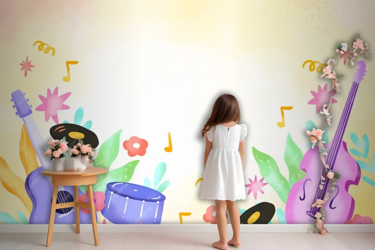 Hintergrund Für Die Feier Des Weltmusiktags Fototapete