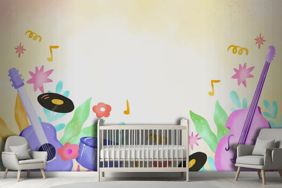 Hintergrund Für Die Feier Des Weltmusiktags Fototapete