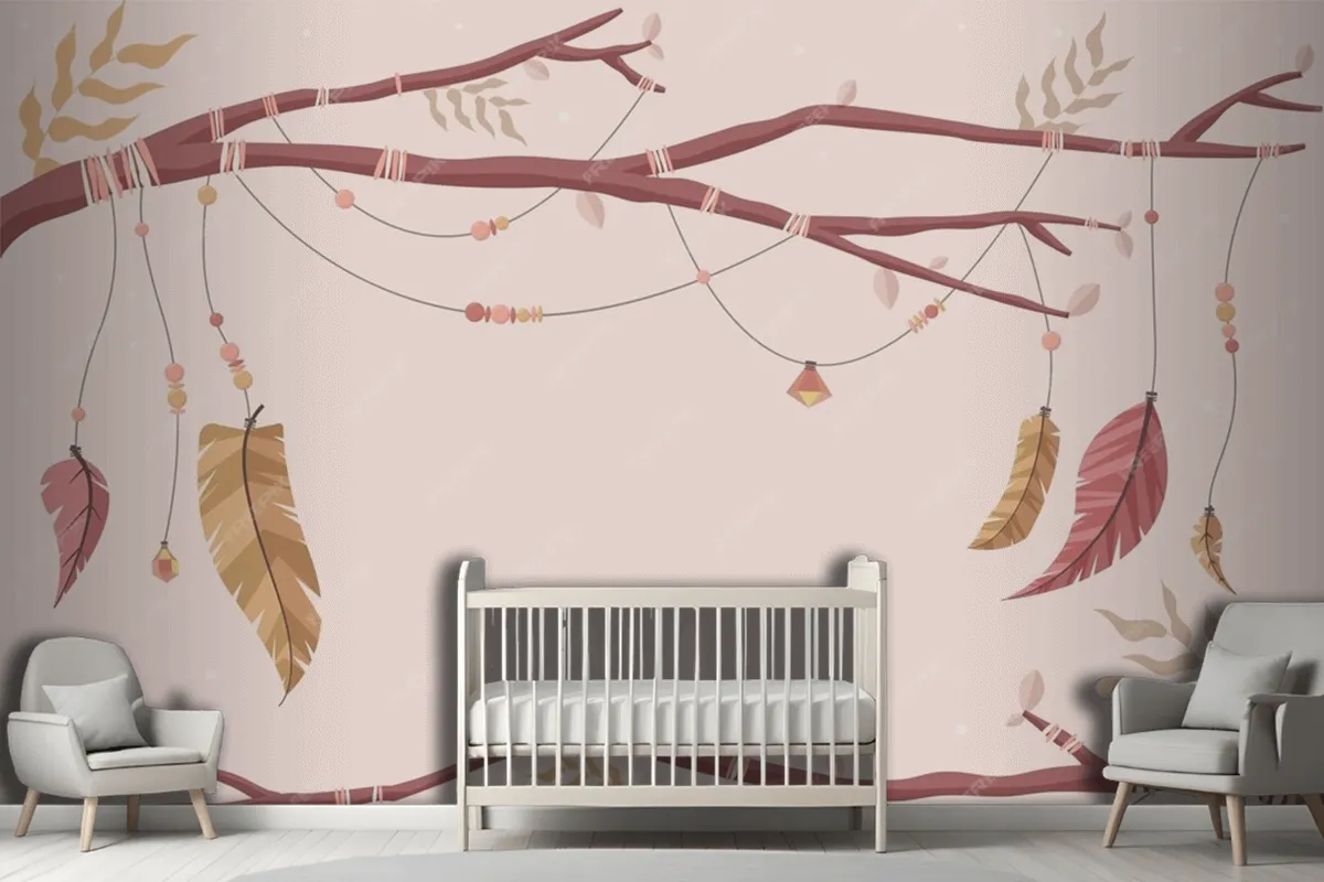 Fototapete Flaches Design BohoHintergrund