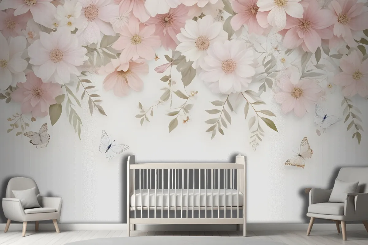 Fototapete Blumenkunst Mit Rosa Hortensien