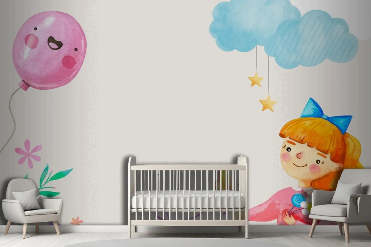 Fototapete Kindertag In Aquarell Auf Spanisch