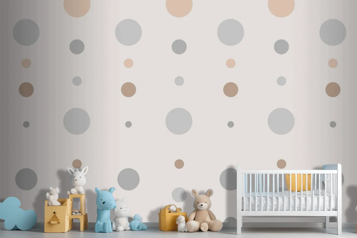 Fototapete Ästhetisches Tupfenmuster In Creme