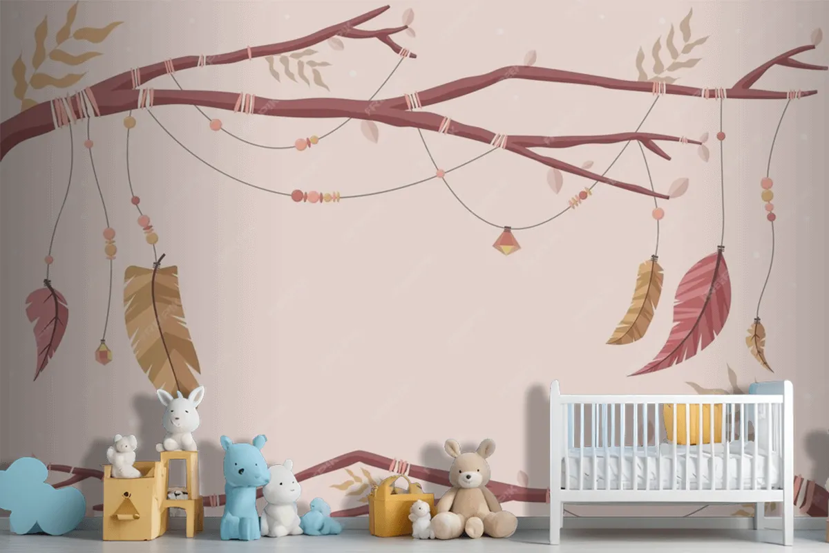 Fototapete Flaches Design BohoHintergrund