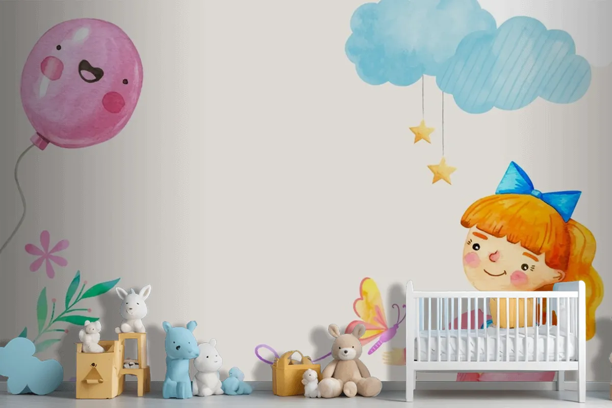 Fototapete Kindertag In Aquarell Auf Spanisch