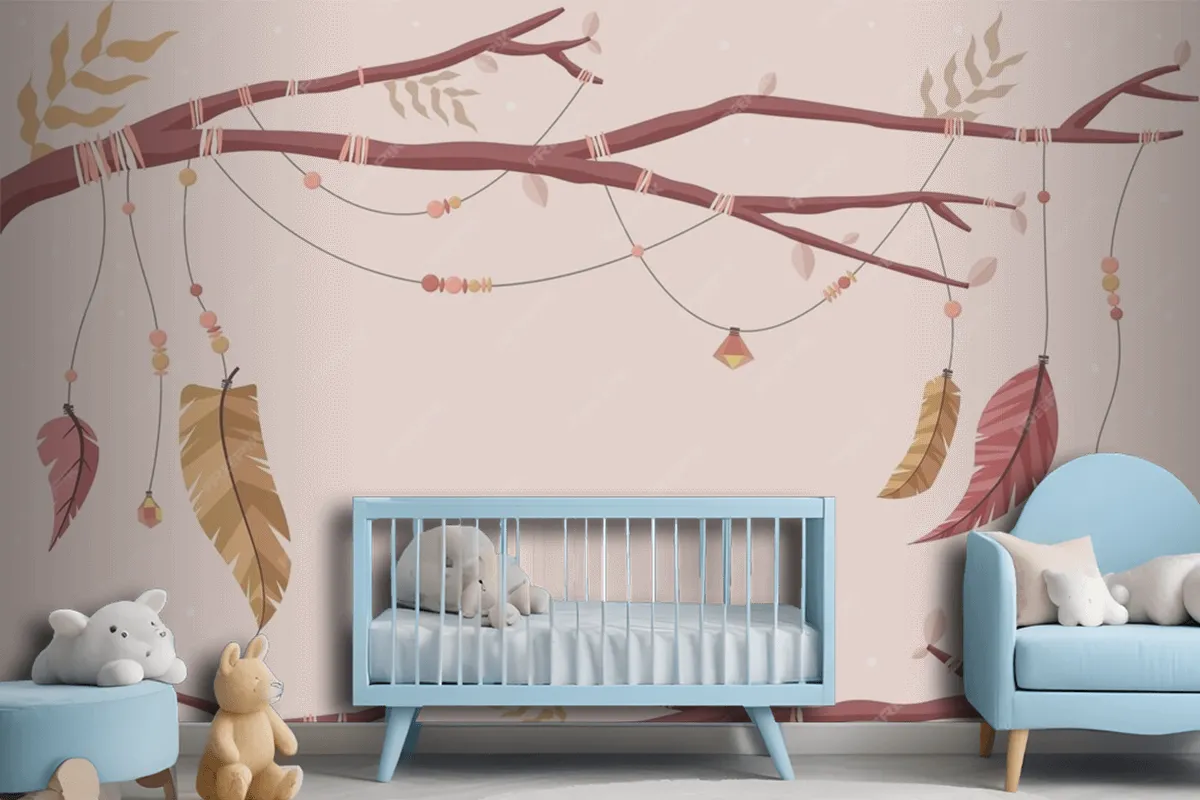 Fototapete Flaches Design BohoHintergrund