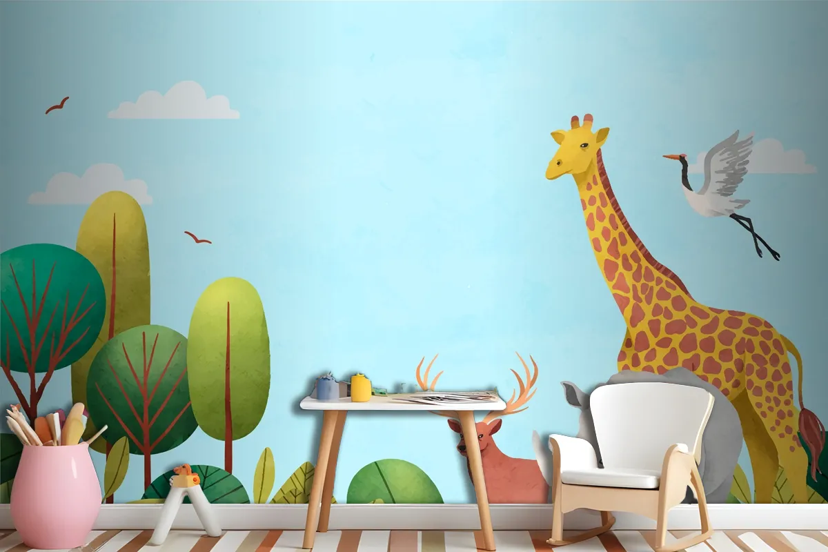 Fototapete Welttierschutztag In Aquarell