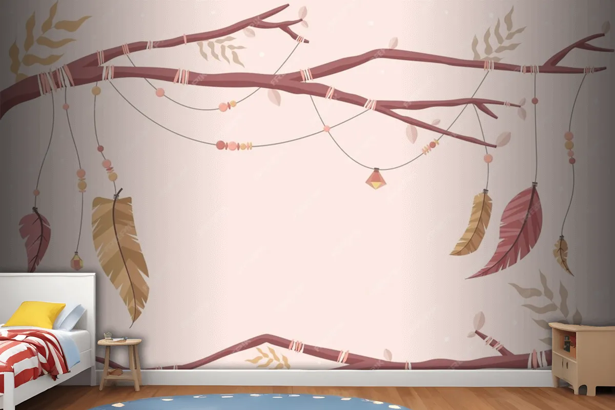 Fototapete Flaches Design BohoHintergrund